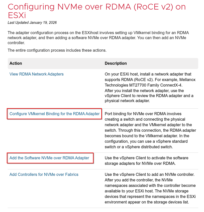 在ESXI上配置NVME over RDMA(RoCE v2)